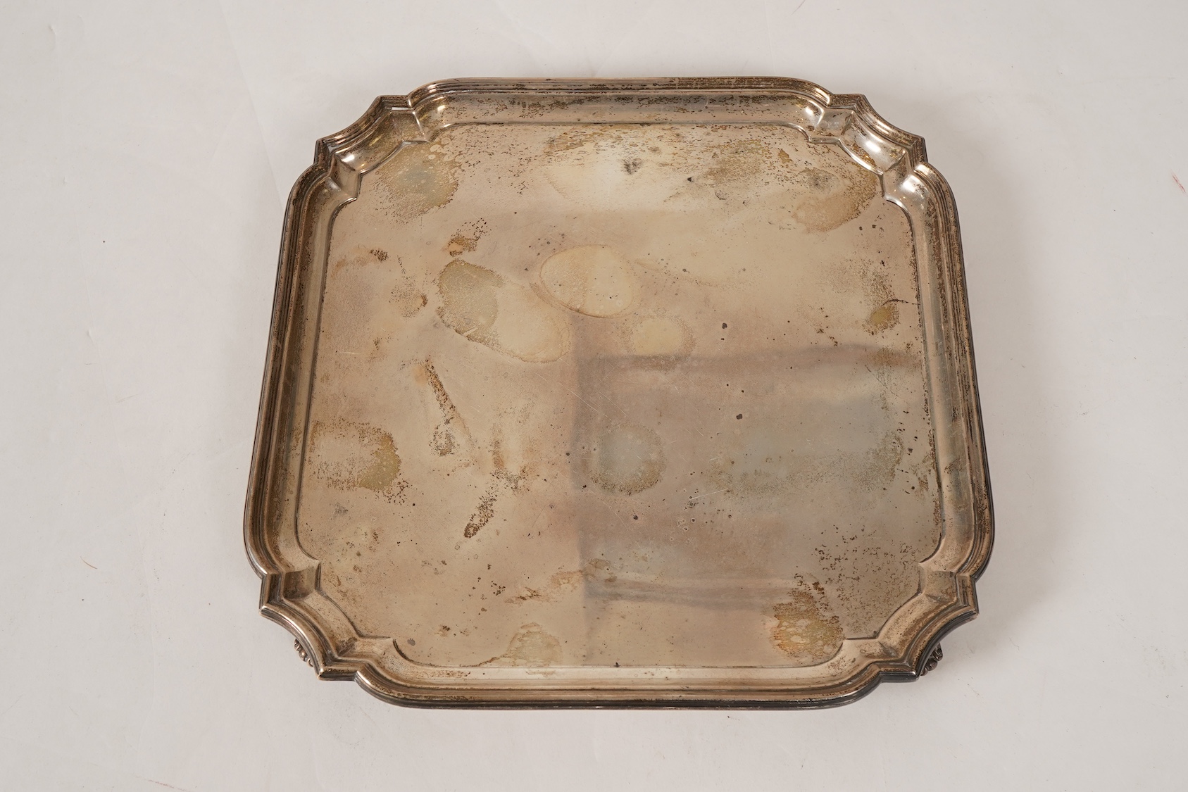 A George V silver salver, by William Hutton & Sons Ltd